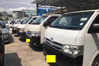 Yusing van interior and stock